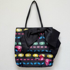 Brighton Take a Beau Bow Tote Bag Black Statement Purse Y2K Novelty